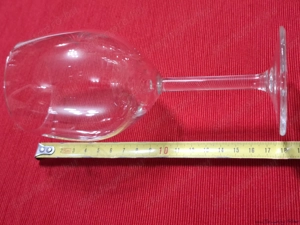 Üveg, fújt, tömzsi szárú, 68-68-180 mm méretű boros pohár, Pincenapok 25 Páty, eladó - kép 5