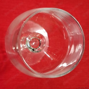 Üveg, fújt, tömzsi szárú, 68-68-180 mm méretű boros pohár, Pincenapok 25 Páty, eladó - kép 2