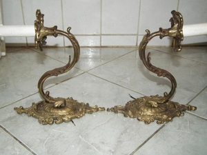 Fajsúlyos párban egy gyertyás réz falikarok 2 db. egyben - kép 2