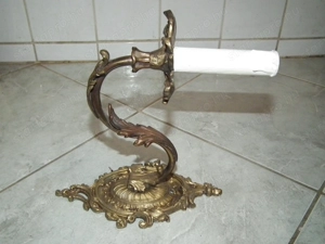 Fajsúlyos párban egy gyertyás réz falikarok 2 db. egyben - kép 7