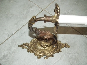 Fajsúlyos párban egy gyertyás réz falikarok 2 db. egyben - kép 5