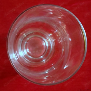 Üveg, vastagtalpú, 53-58-160 mm méretű, szár nélüli pohár, eladó - kép 2
