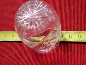 Üveg kézi csiszolt röviditalos 33-40-47 mm méretű öblös pohár, eladó - kép 4