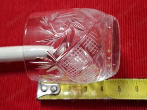 Üveg kézi csiszolt röviditalos 33-40-47 mm méretű öblös pohár, eladó - kép 5