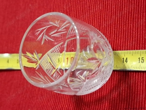 Üveg kézi csiszolt röviditalos 33-40-47 mm méretű öblös pohár, eladó - kép 3