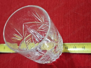 Üveg csiszolt 35-45-68 mm méretű pálinkás pohár, eladó - kép 3