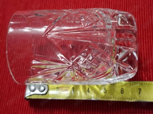 Üveg csiszolt 35-45-68 mm méretű pálinkás pohár, eladó - kép 5