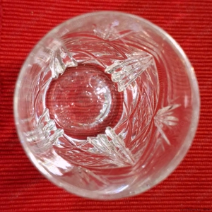 Üveg csiszolt 35-45-68 mm méretű pálinkás pohár, eladó - kép 2