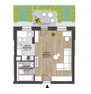 Újépítésű stúdiólakás, modern otthon - kiváló befektetés!	 - kép 8