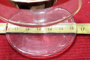 Üveg széles arany szegélyes 65-80-68 mm méretű koktélos pohár, eladó - kép 3