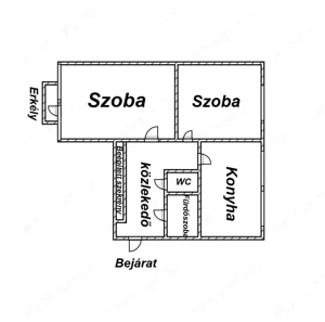 Nyíregyháza-Érkert övezetében az Árpád utcán, eladó egy 2. emeleti  2 szobás, tégla lakás! - kép 18