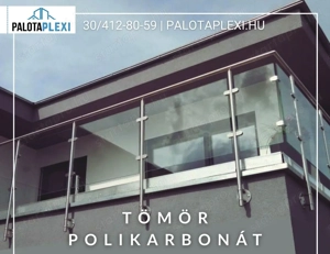 5mm | tető - korlát - ablak | tömör polikarbonát