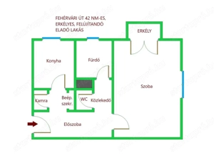 Erkélyes lakás eladó a XI. kerületben, zöldre néző kilátással - kép 2