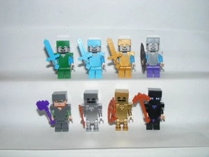 Lego Minecraft figurák Arany Ezüst Gyémánt Steve Csontváz Enderman figura ÚJ - kép 2