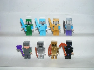 Lego Minecraft figurák Arany Ezüst Gyémánt Steve Csontváz Enderman figura ÚJ - kép 3