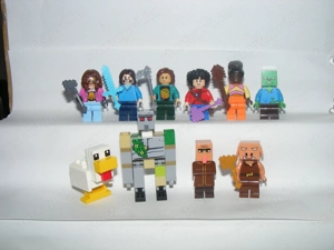Lego Minecraft Mozifilm figurák Garrett Guberáló Garrison Steve Alex Vasgólem figura ÚJ - kép 3