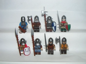 Lego Castle figurák katonák lovagok íjász lándzsás baltás várvédő lovag katona ÚJ - kép 3