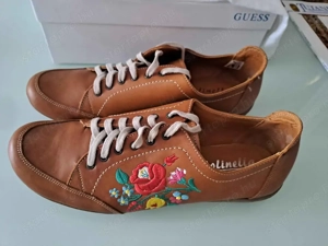 Molinelle olasz női elegáns 40-es bőr cipő megkímélt állapot - kép 2