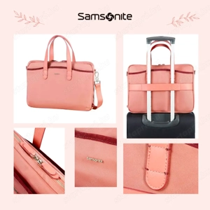 Samsonite női Nefti Bailhandle Laptop táska, 15.6", Rózsa - Burgundi szín - kép 3