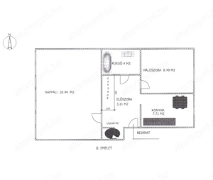 Eladó 105 m2-es, belső kétszintes társasházi téglaépítésű lakás Vácon a Cházár András utcában.   - kép 15