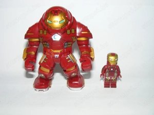 Lego Szuperhős figurák Vasember Nagy Hulkbuster Mech + kis Iron man figura ÚJ - kép 5