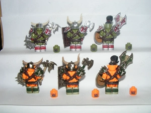 Lego Castle Warcraft figurák Stormwind Ork Orkok Troll nehézpáncél + Fell 6db ÚJ - kép 6