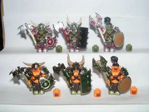 Lego Castle Warcraft figurák Stormwind Ork Orkok Troll nehézpáncél + Fell 6db ÚJ