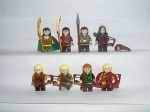Lego Gyűrűk Ura Hobbit Tünde Elf figurák Elrond Zöldlomb Legolas Tauriel Haldir figura ÚJ