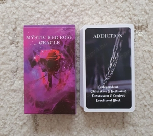 Misztikus vörös rózsa orákulum kártya