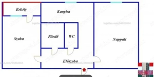 Tóvárosban 4 emeleti 2 szobás 52 m2-es erkélyes panellakás - kép 5