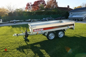 Új fék nélküli SEBAL (750 kg) billenő platós - kézi pumpás - alsókerekes utánfutó - kép 6