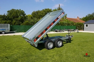 Új fékes SEBAL (2500 kg) billenő platós kézipumpás utánfutó