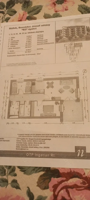 Siófok Aranyparton, Vízparton 3. em.-i, 3 szobás lakás Kiadó. - kép 16