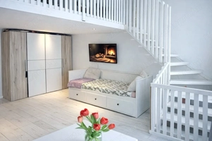 Külső-Erzsébetváros csendes részén, felújított, galériázott lakás eladó   60 m  élettér