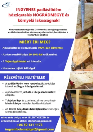 Ingyenes padlásfödém szigetelés