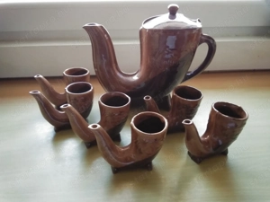 Pipa alakú pálinkás készlet