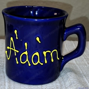 Kerámia bögre kézi festett "Ádám" felírattal, eladó - kép 4