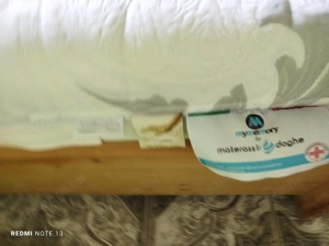 Franciaágy eladóOsztrák natúr borovi fenyő keret állítható ágyrácsokkal mérete 90x190cm fekvő felüle - kép 3