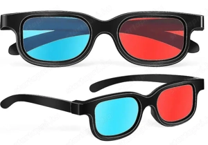 3D szemüveg piros-kék lencsék 15.30x4.10cm új