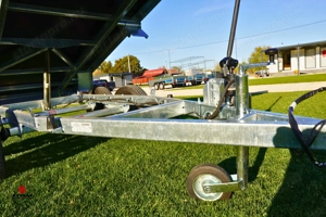 Új fék nélküli SEBAL (750 kg) billenő platós - kézi pumpás - alsókerekes utánfutó - kép 10