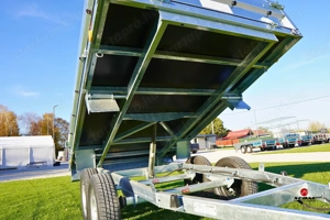 Új fék nélküli SEBAL (750 kg) billenő platós - kézi pumpás - alsókerekes utánfutó - kép 11