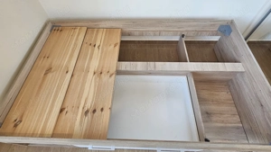 Eladó ágykeret kihúzható fiókkal, nagy tárolóval, 200*120-as matraccal - kép 5