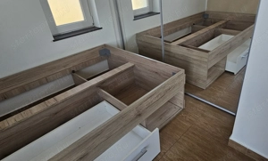 Eladó ágykeret kihúzható fiókkal, nagy tárolóval, 200*120-as matraccal - kép 2