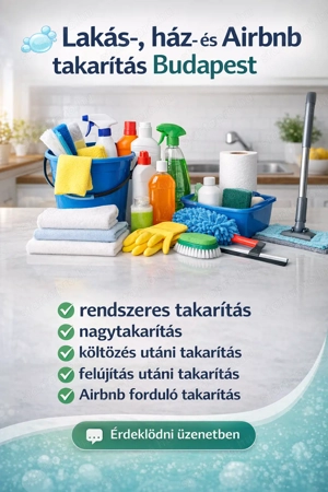 Lakás, ház, nagytakarítás és Airbnb takarítás