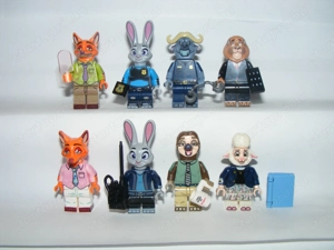 Lego Zootropolis Zootopia figurák Nick Judy Bogo Villám Nyájasbari figura 8db ÚJ - kép 6