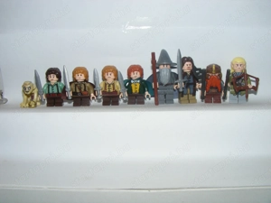 Lego Gyűrűk Ura figurák A gyűrű szövetsége 4 Hobbit + Gandalf Legolas Gollam figura ÚJ - kép 3