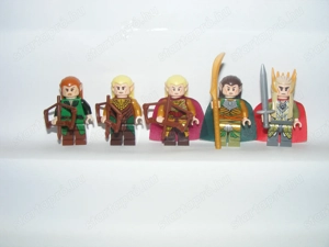 Lego Gyűrűk Ura Hobbit figurák Legolas Elrond Thranduil Haldir Tauriel figura 5db ÚJ - kép 2