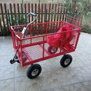 Fűnyíró traktor MTD96 típusú kis piros pótkocsival vagy anélkül eladó  - kép 2