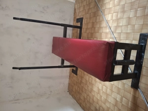 Fekvenyomó pad Scot paddal + 1 pár súlyzóállvány (rúd és súlyok nélkül)