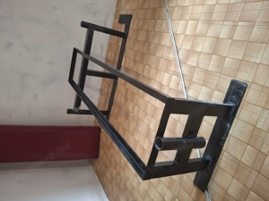 Fekvenyomó pad Scot paddal + 1 pár súlyzóállvány (rúd és súlyok nélkül) - kép 5